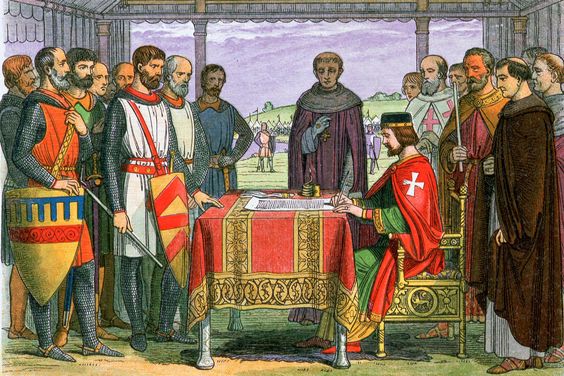 Princípe Carlos II assinando o Tratado de Mileto em 1411
